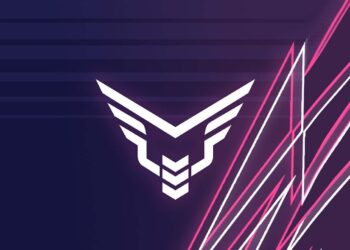 a logo with lines and a triangle